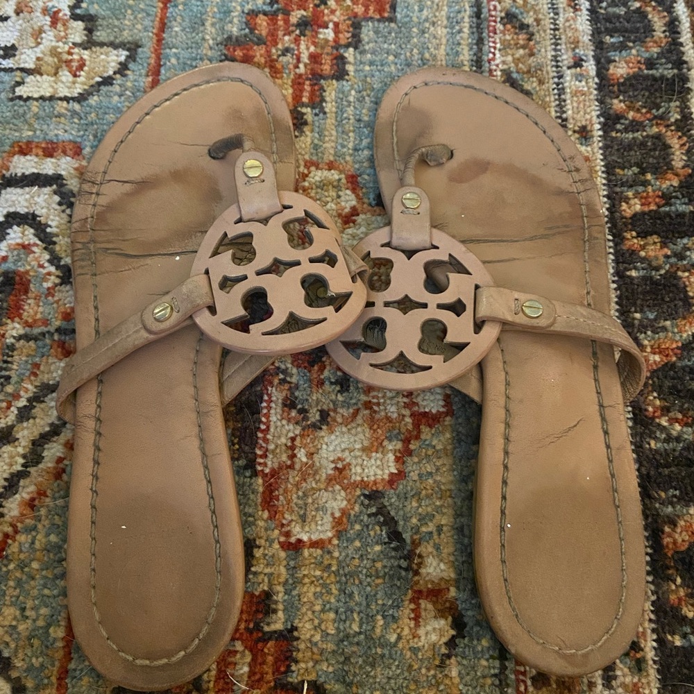 Beige Tory Burch Miller Sandals
